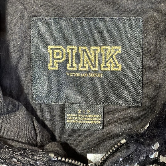 Victoria's Secret PINK Fashion Show Exclusive Leopard Full Zip Hoodie Jacket S - Picture 3 of 10